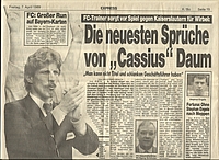 Zeitungsauschnitt 1989